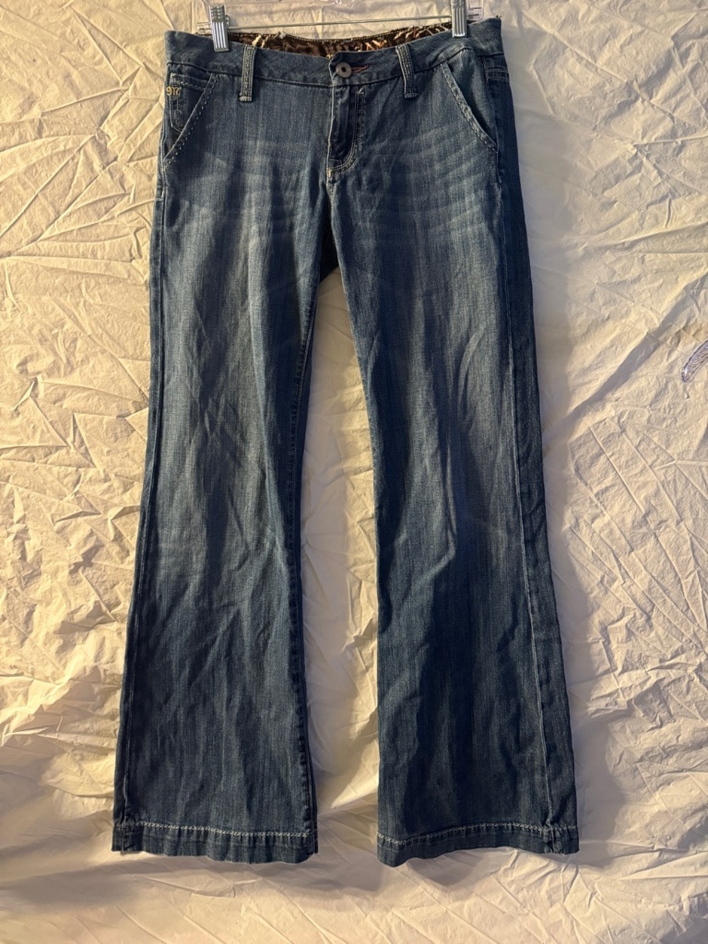 90’s Y2K Miss Me Low Rise Dark Blue Flare Leg Jeans
